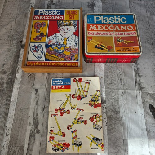 Plastic meccano gears set - -,